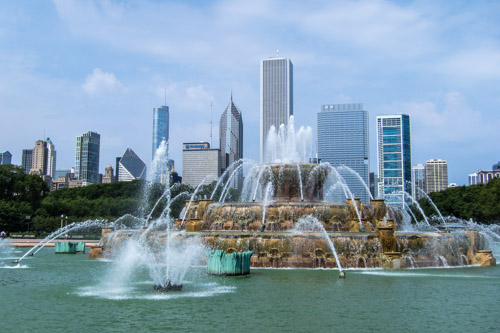 Buckingham Fountain, Grant Park, Chicago.