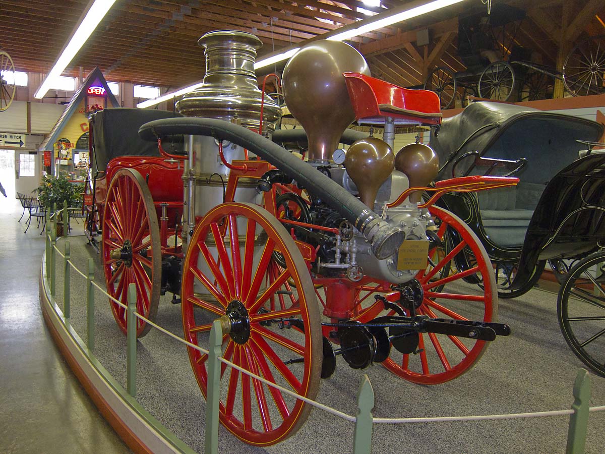 Antique steam fire engine pumper, Mackinac Island, Michigan.  Click for next photo.