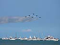 Blue Angels over Lake Michigan, Chicago Air and Water Show.