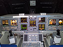 Control panel for Space Shuttle replica Independence, Johnson Space Center, Houston.