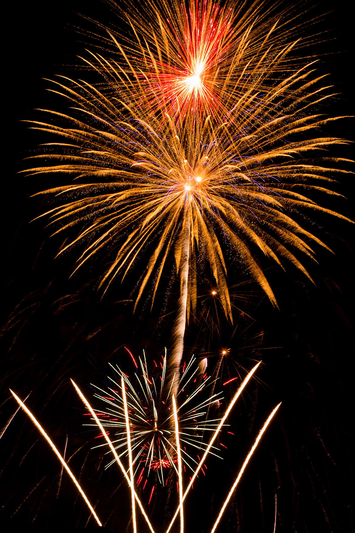 Fireworks, Red Lodge, MT.  Click for next photo.