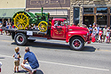 4th of July rodeo parade, Red Lodge, MT.  1925 John Deere tractor on the back of the truck.