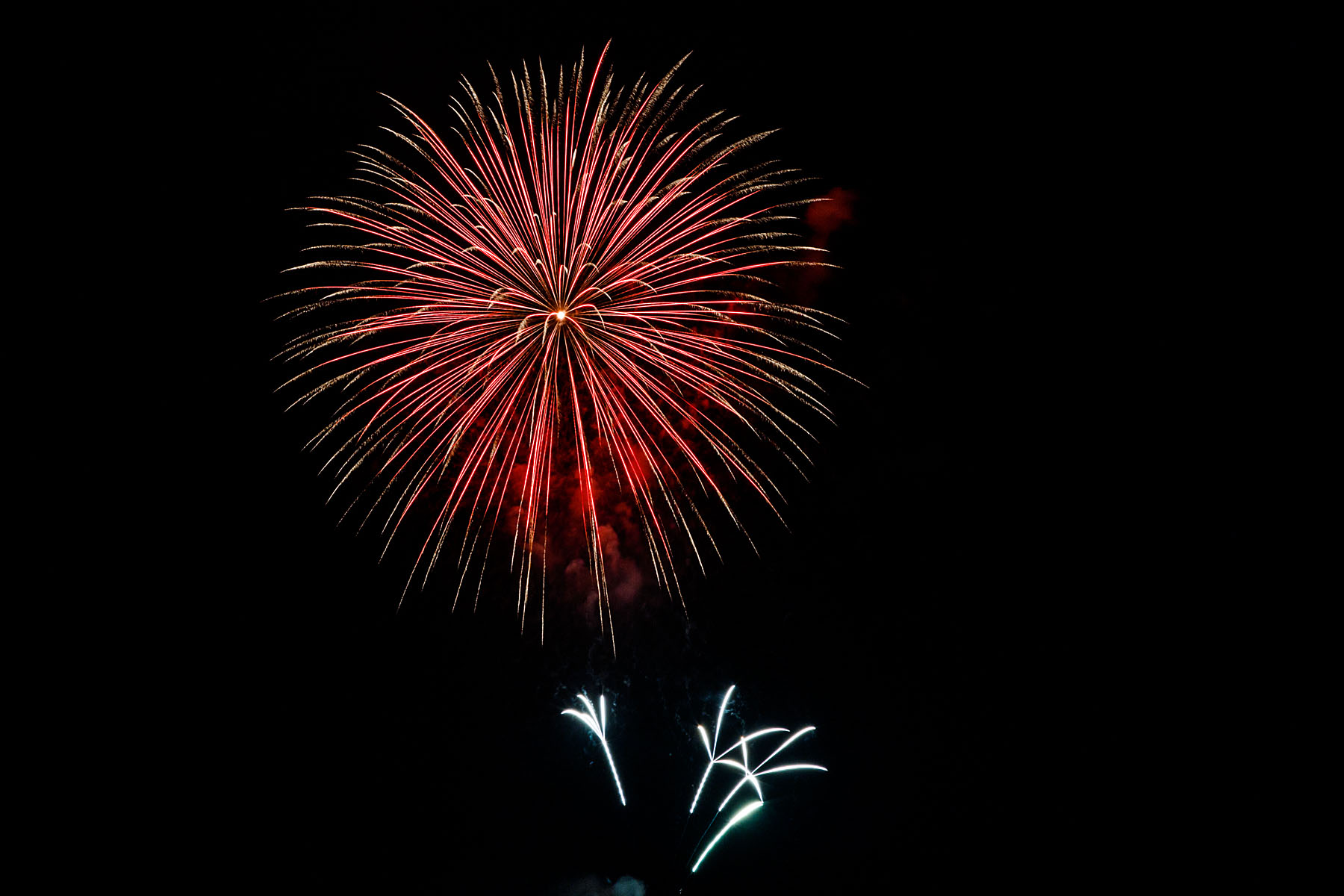 Fireworks, Red Lodge, MT.  Click for next photo.