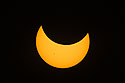 Annular solar eclipse, 36 minutes before peak, film solar filter on 100-400mm camera lens, 1.4x extender, Canon R10 camera.