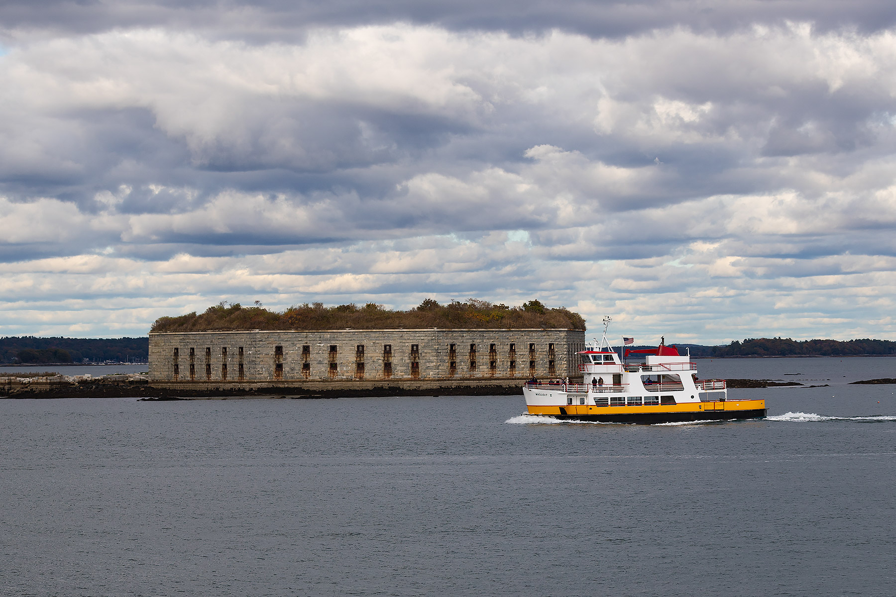Fort Gorges, Portland, Maine.  The fort was obsolete before it was finished in 1864 and no troops were ever stationed there.  Click for next photo.