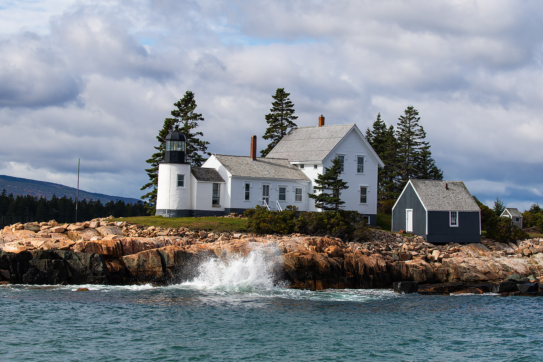 Winter Harbor Light, privately owned, near Bar Harbor, Maine.  Click for next photo.
