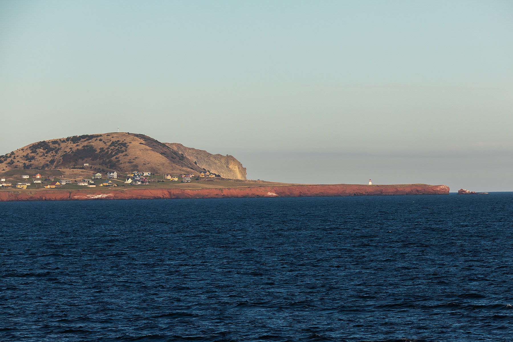 Cap Alright Light, Iles de la Madeleine, Quebec.  Click for next photo.