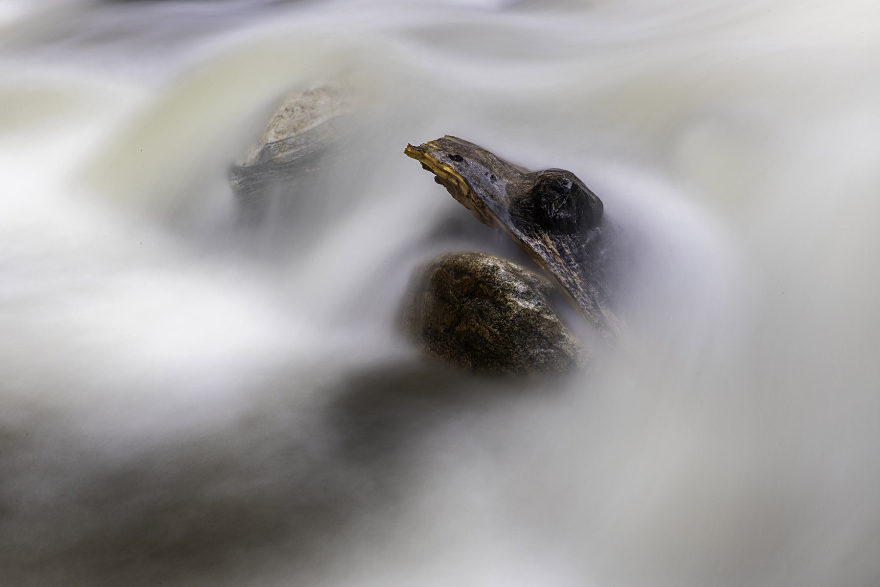 Snow Creek, 10-second exposure with neutral density filter.  Click for next photo.