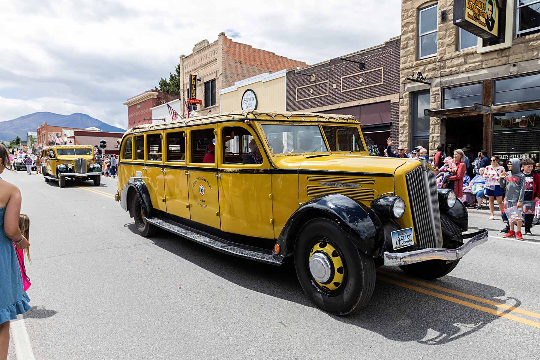 Home of Champions Rodeo Parade, Yellowstone bus.  Click for next photo.