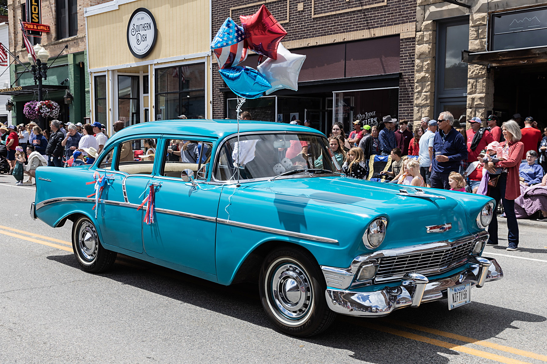 Home of Champions Rodeo Parade, license plate NIFTY56.  Click for next photo.