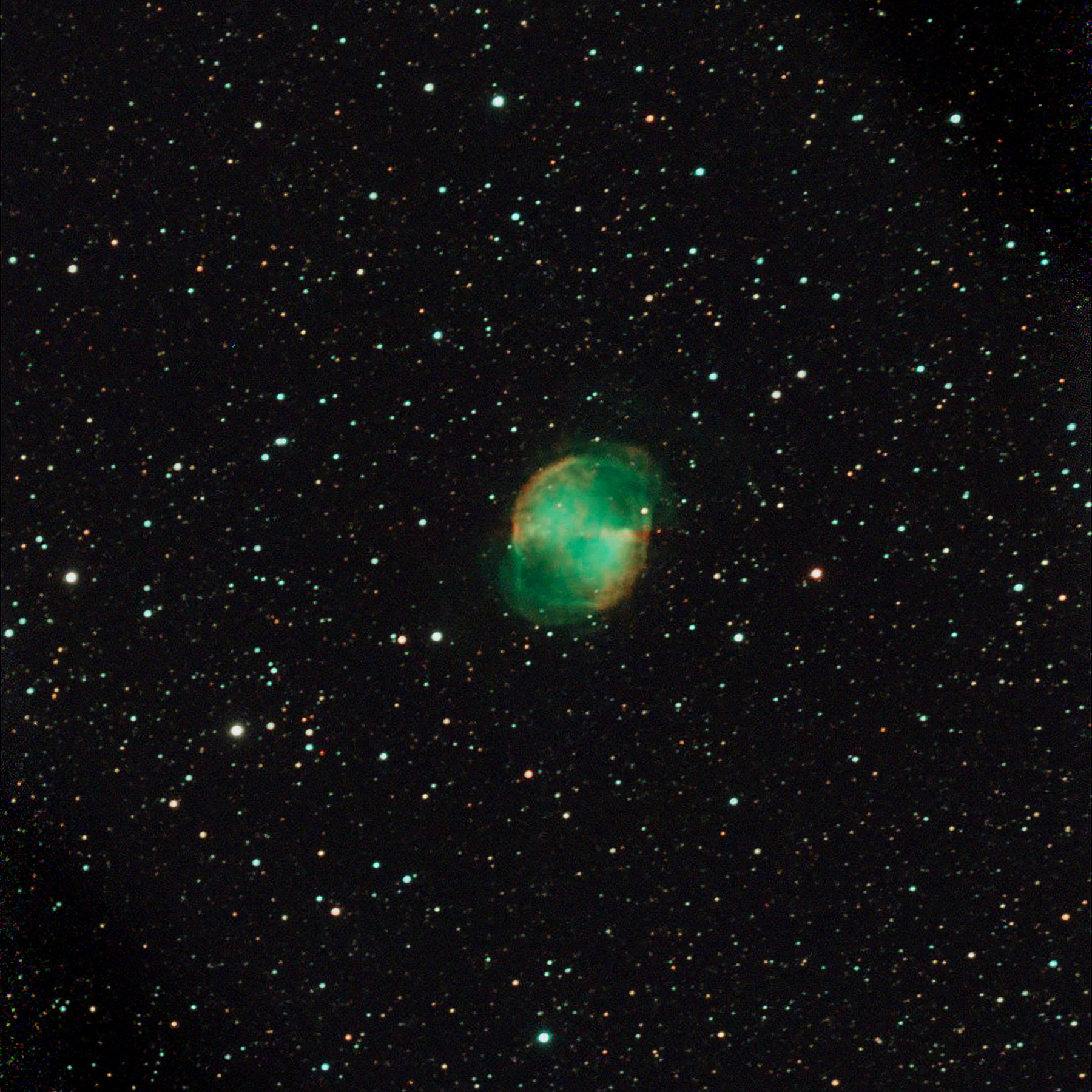The Dumbbell Nebula M27, Seestar S50.  Click for next photo.