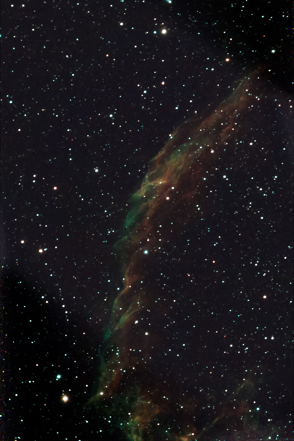 The Eastern Veil Nebula NGC 6992, Seestar S50.  Click for next photo.