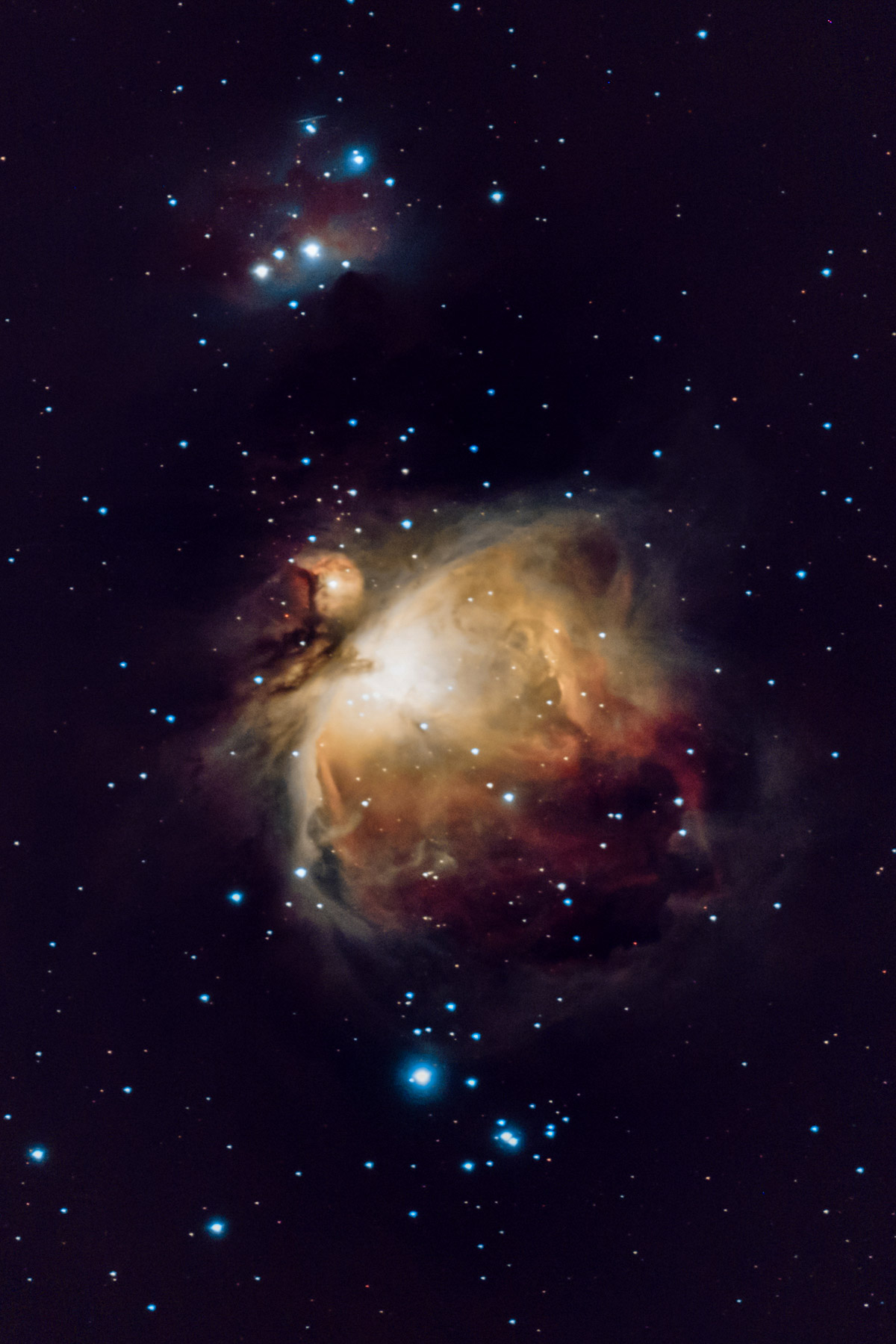 Orion Nebula, Seestar S50 mosaic.  Click for next photo.