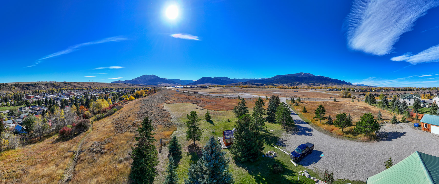 Panorama of Red Lodge, Montana.  Click for next photo.